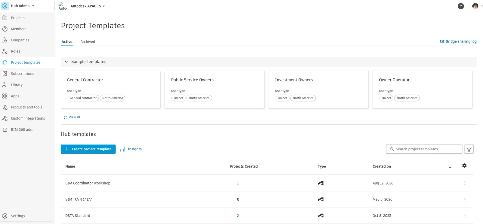 HÌNH SS-03 — Project Template và cấu hình Data Management