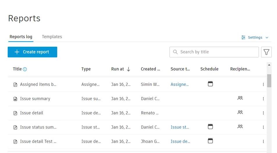 HÌNH SS-19 — Reports và Export Files Log